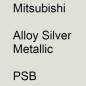 Preview: Mitsubishi, Alloy Silver Metallic, PSB.